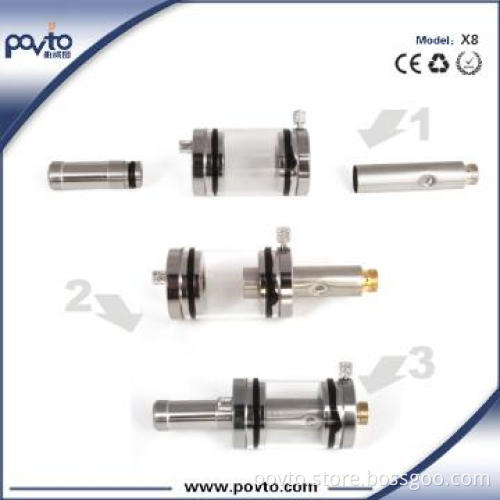 2013 Stainless steel electronic cigarette atomizer X8